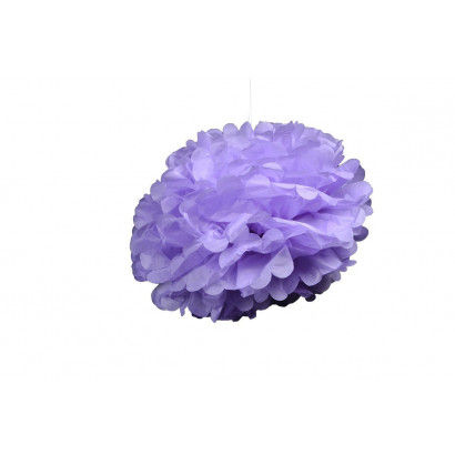 Selyempapír pompom 20cm, világos lila