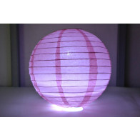Papír lampion LED 50cm rózsaszín
