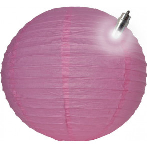 Papír lampion LED 30cm rózsaszín
